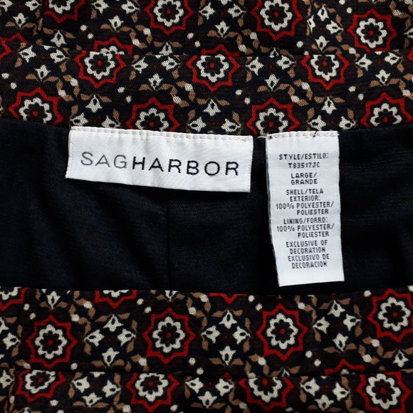 Sag Harbor Red Brown Floral Print Maxi Skirt - Picture 8 of 12